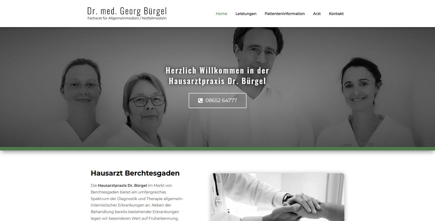 Webseite: Hausarzt Berchtesgaden